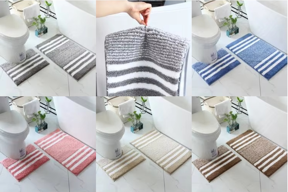 Fabric yarn customized Washable Door mat Non-Slip Kitchen Mats and Rugs Runner Set Polypropylene Kitchen Floor carpet