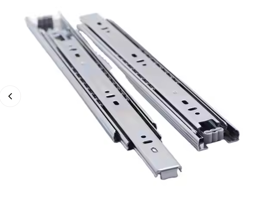 Furniture Normal Drawer Runner 45MM Full Extension 3 Fold Ball Bearing Telescopic Channel Drawer Slides For Kitchen