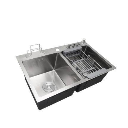 Kitchen double sink Stainless Steel Kitchen Cabinets  Rectangular