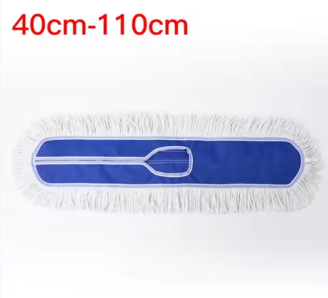 Commercial Rectangle Shape 40/60/90/110cm Flat Mop Head Cotton Dust Mop Head