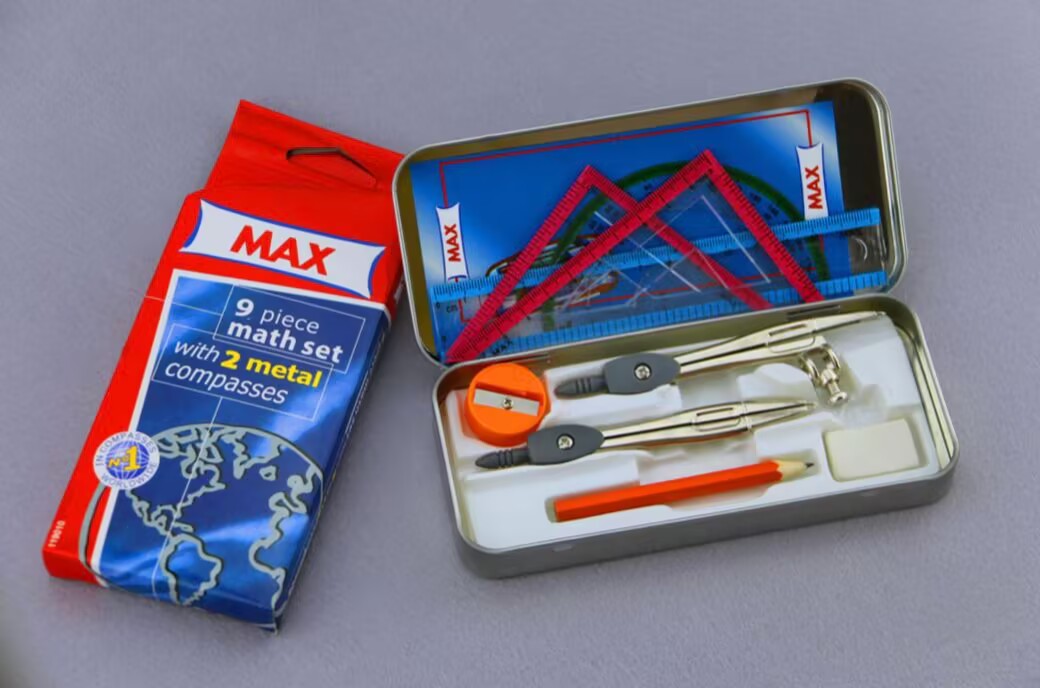 Max stationery math set ,marshal stationery mathematical set, max school geometry box